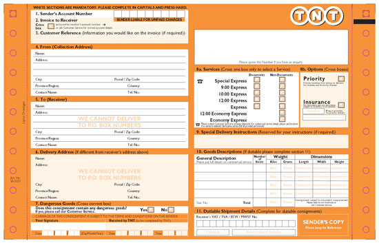 Consignment Note