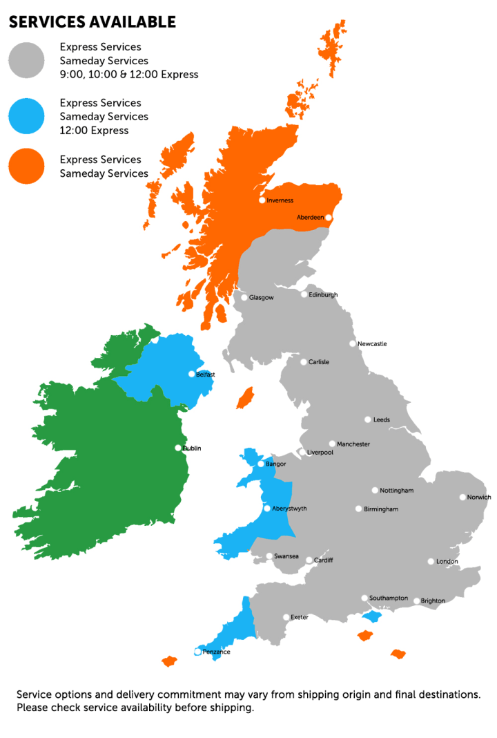 Domestic Nationwide Coverage Map Tnt United Kingdom